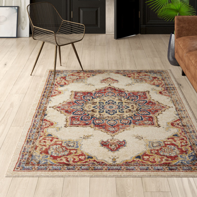 Mercury Row Dulin Oriental Red/Beige Area Rug & Reviews Wayfair
